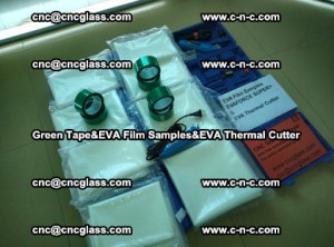 PET GREEN TAPE, EVAFORCE FILM SAMPLES, EVA THERMAL CUTTER (2)