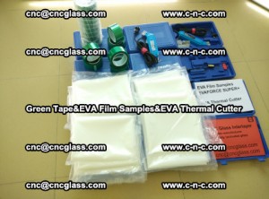 PET GREEN TAPE, EVAFORCE FILM SAMPLES, EVA THERMAL CUTTER (97)